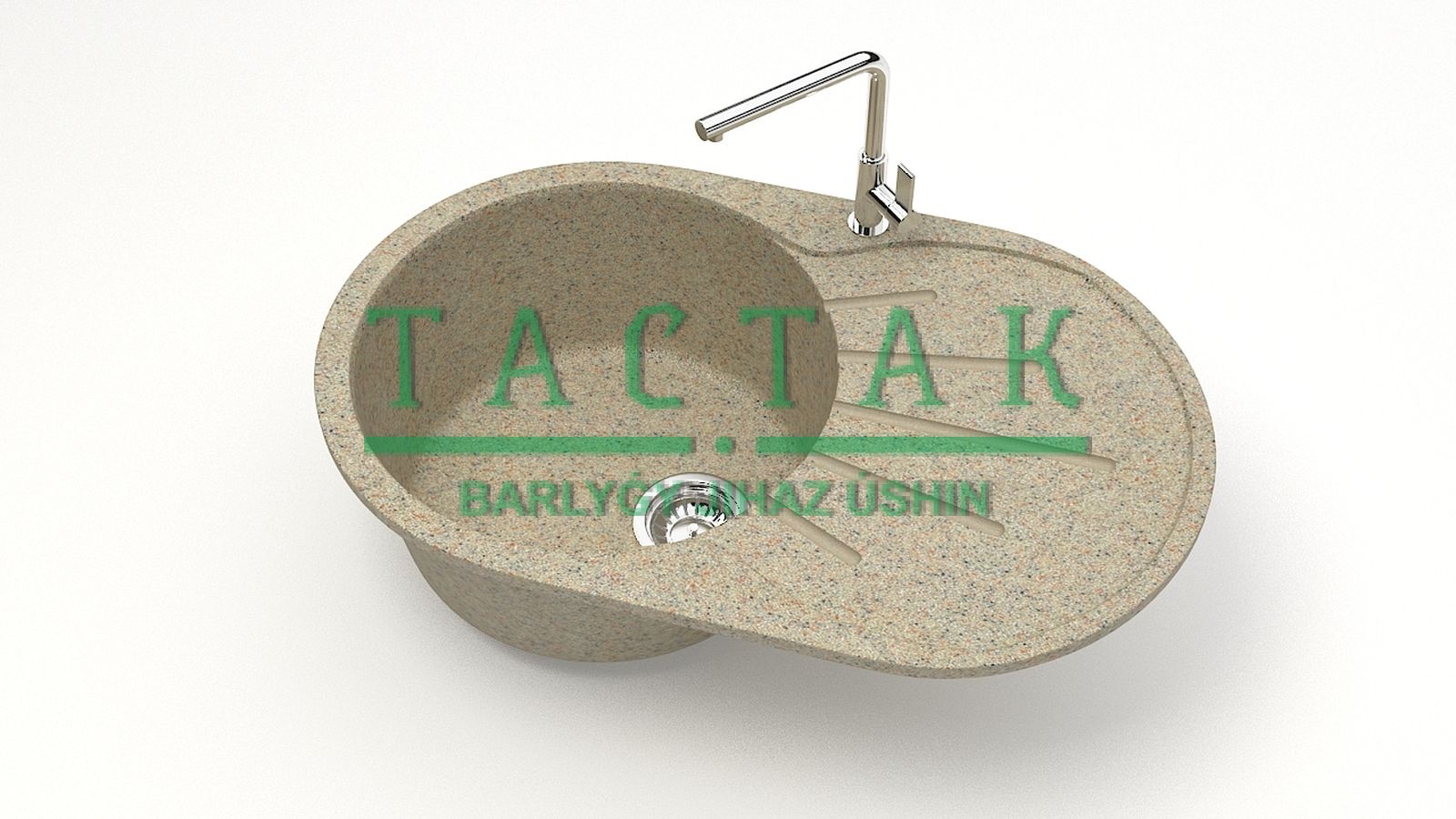 Мойка мат. Модель 110/Q5 (песоч). карел. камень ZETT led.