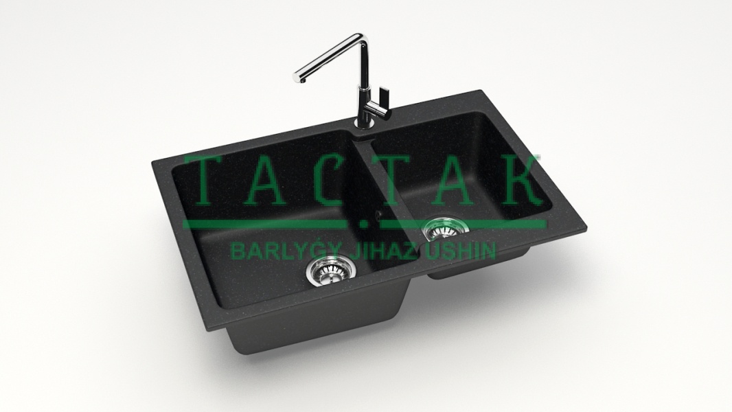 Мойка мат.Модель 191/Q4 (черн.) карел.камень ZETT lab.