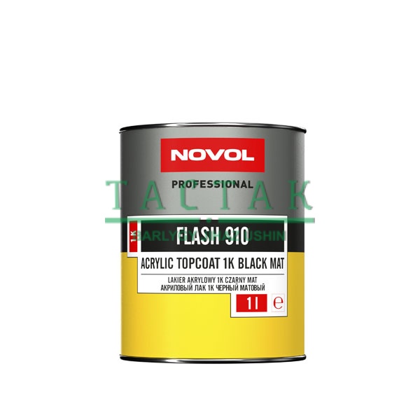 FLASH 910 Акриловая эмаль - чёрный мат 1,0 л. 38205