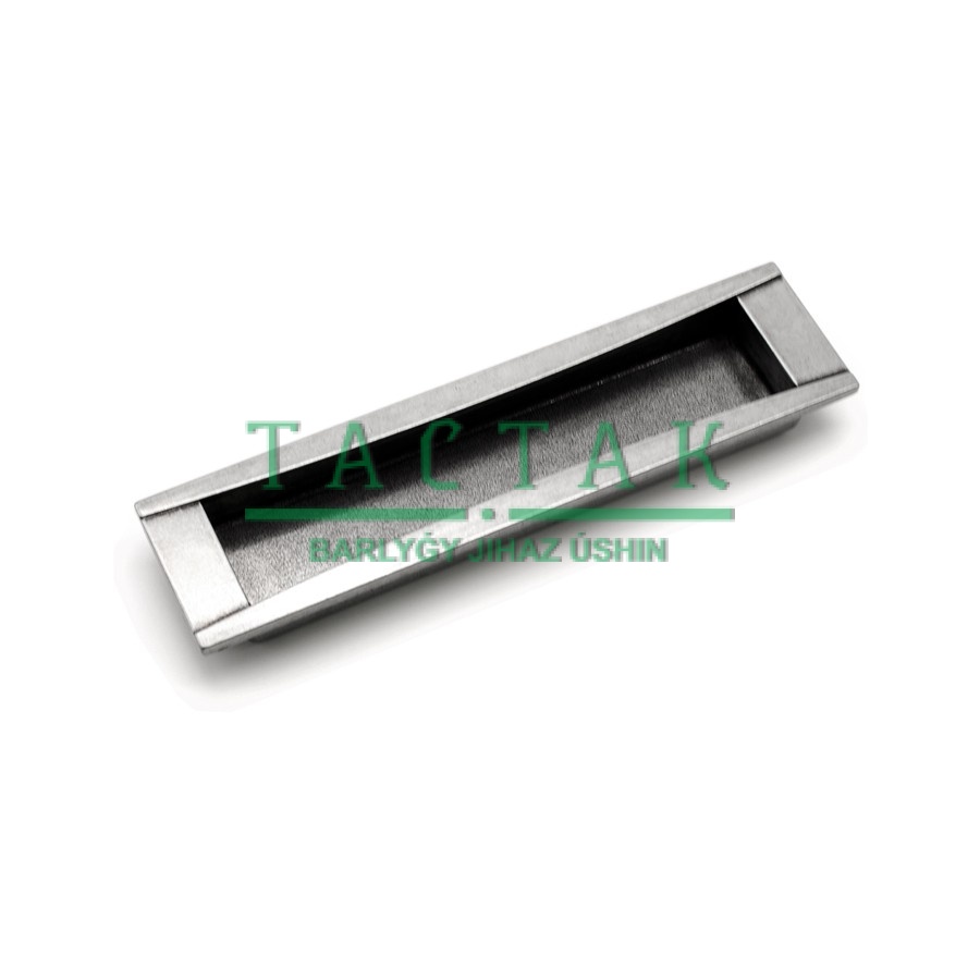 Ручка врезная Gliss с основанием 15.4081.58 глянцевое олово, 160, 176х44, Metakor