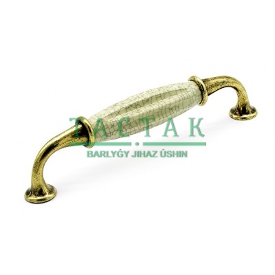 Ручка-скоба Country 11.4700.68 бронза, фарфор трещинки, 128, Metakor