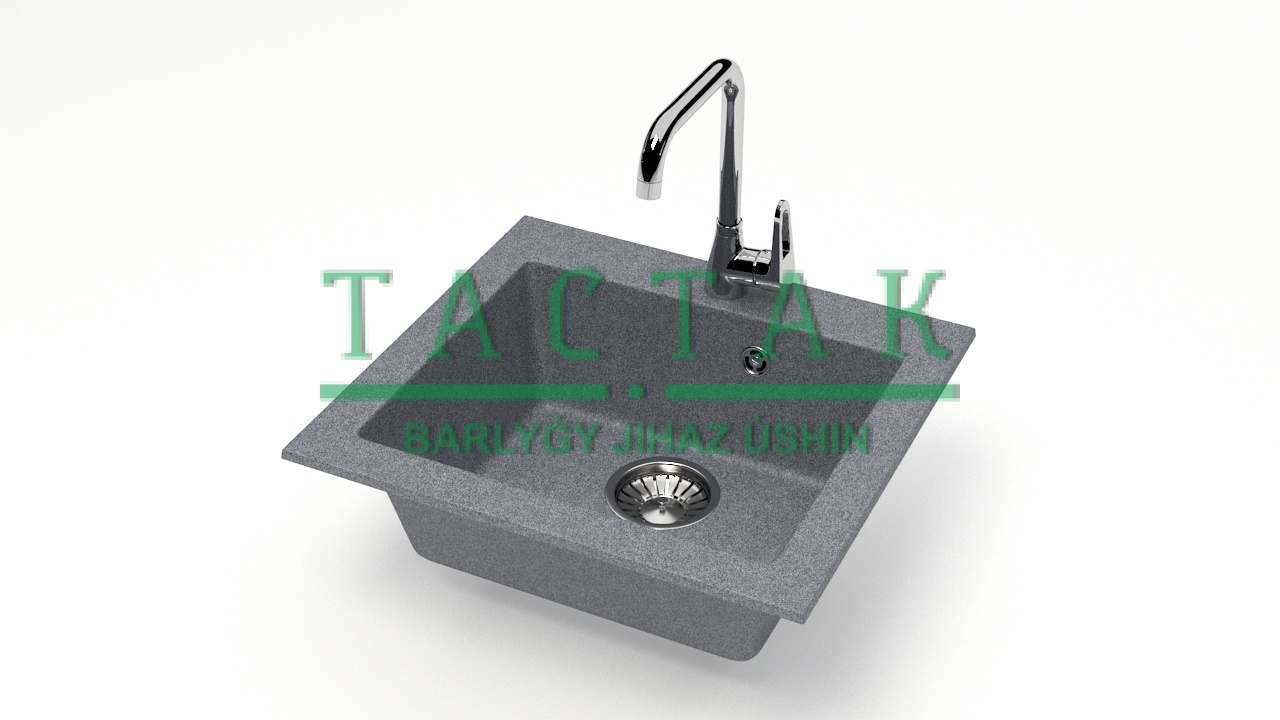 Мойка мат.Модель 35/Q8 (темн.сер.) карел.камень ZETT lab.