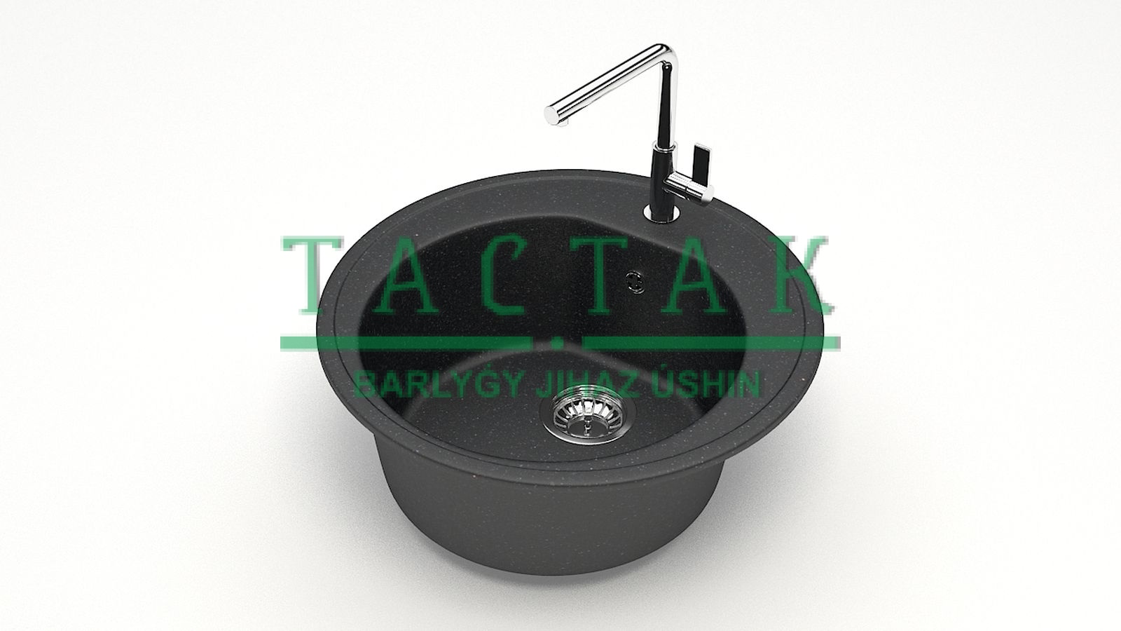 Мойка мат. Модель 3/Q4 (черн). карел. камень ZETT lad.