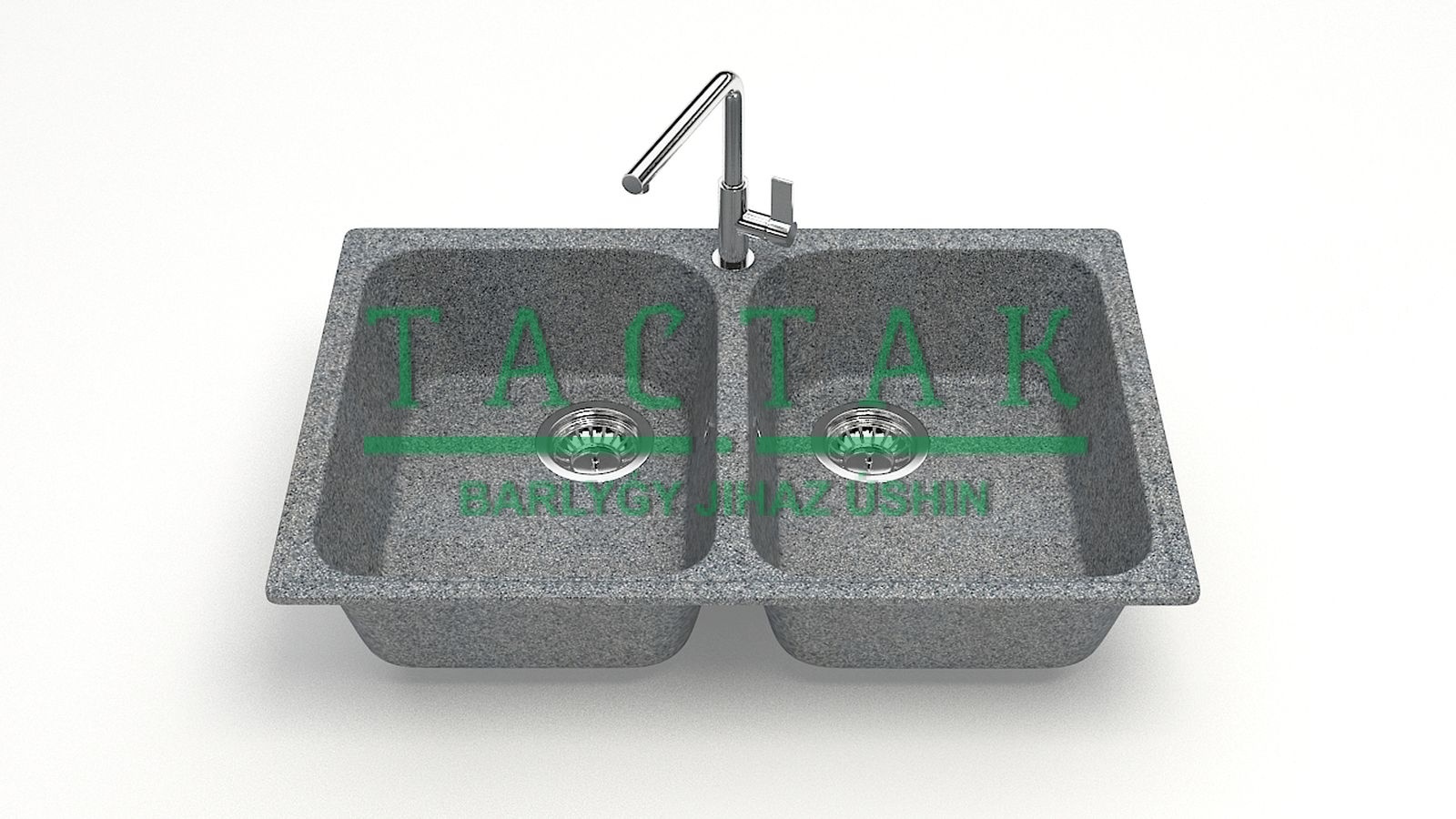 Мойка мат. Модель 260/Q8 (темн.сер). карел. камень ZETT led.