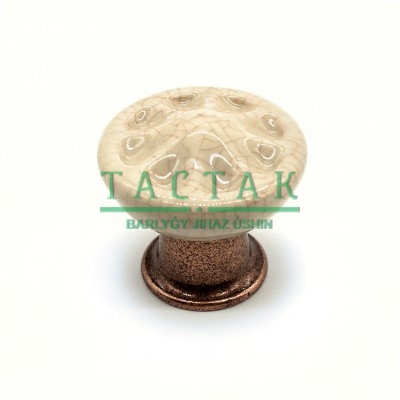 Ручка-кнопка Country 19.6701.33 состаренная медь, фафор трещинки, D33, Metakor