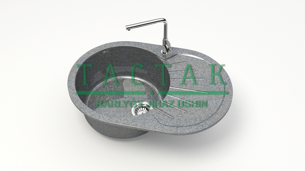 Мойка глян. из икс.камня Z111Q8 (тёмно-серый)