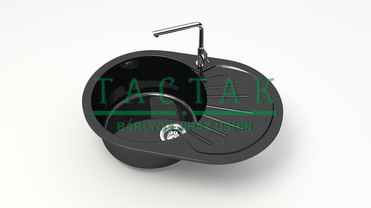 Мойка глян. из икс.камня Z111Q4 (черный)