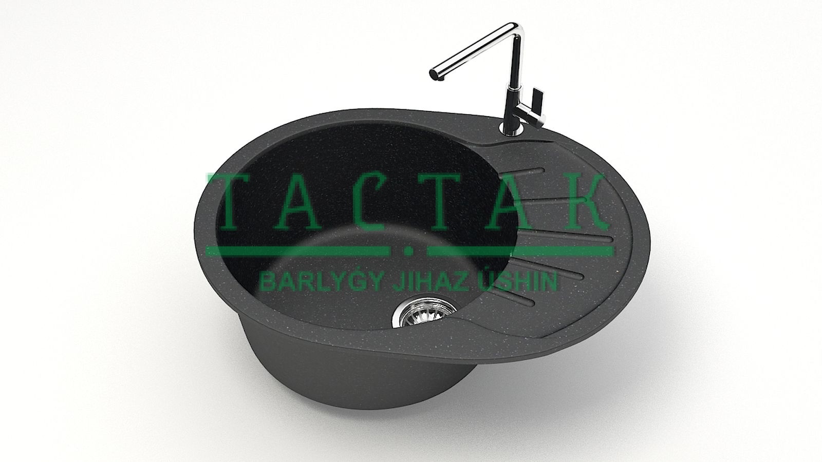 Мойка мат. Модель 10/Q4 (черн). карел. камень ZETT led.