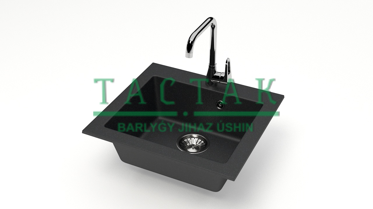 Мойка мат.Модель 35/Q4 (черн.) карел.камень ZETT lab.