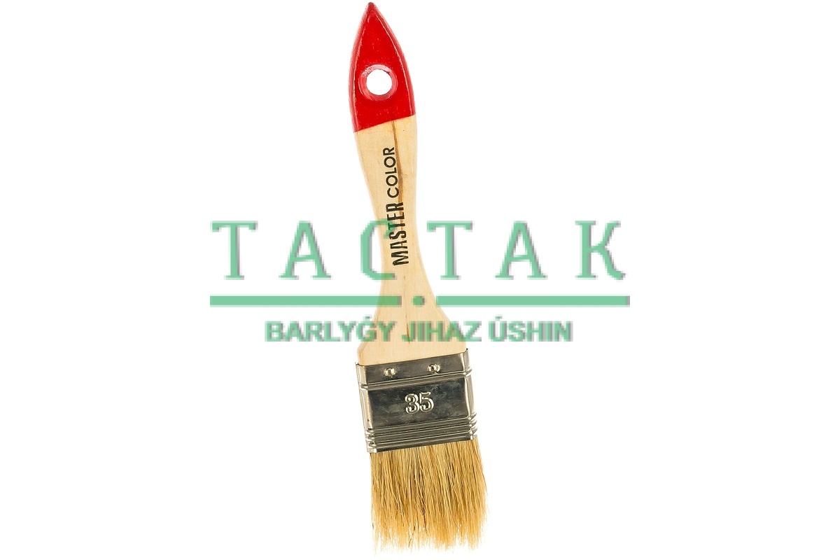 Кисть флейц., ширина 35 мм, натур.щетина, 55% топс, лакиров.ручка