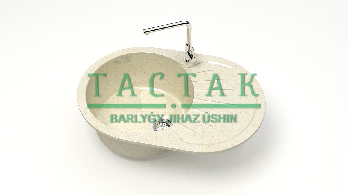 Мойка глян. из икс.камня Z111Q2 (беж)