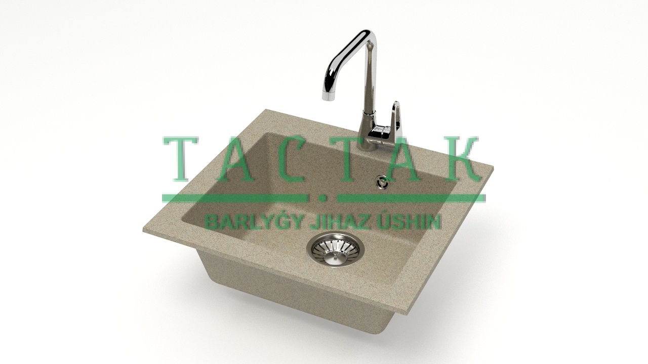 Мойка мат. Модель 35/Q5 (песоч). карел. камень ZETT led.