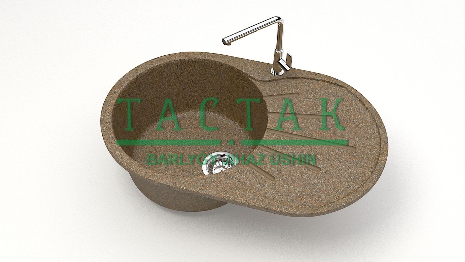 Мойка мат. Модель 110/Q9 (терракот). карел. камень ZETT led.