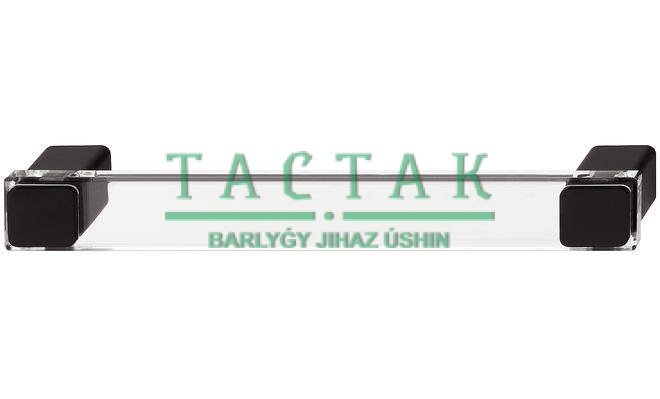 Ручка С44 160 мм пластик прозрачный (4, Черный)