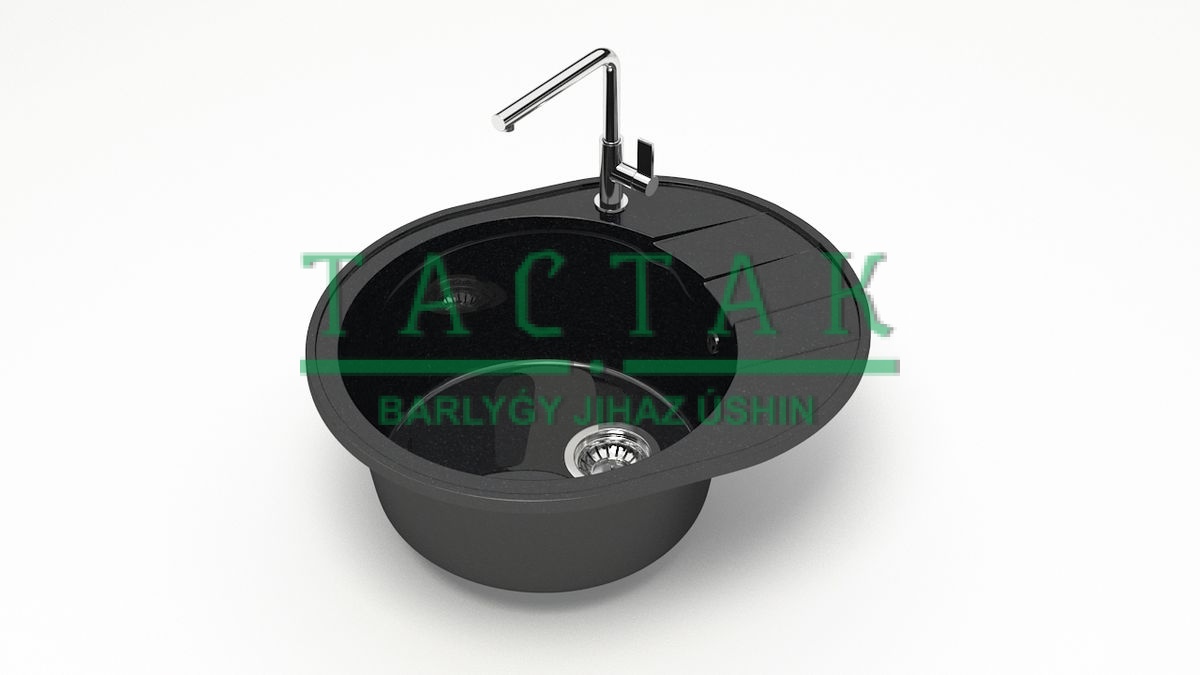 Мойка глян. из икс.камня Z28Q4 (черный)