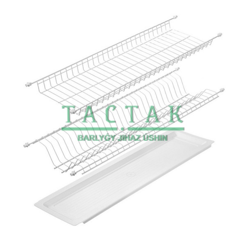 Посудосушитель 800мм белый  с РАМКОЙ