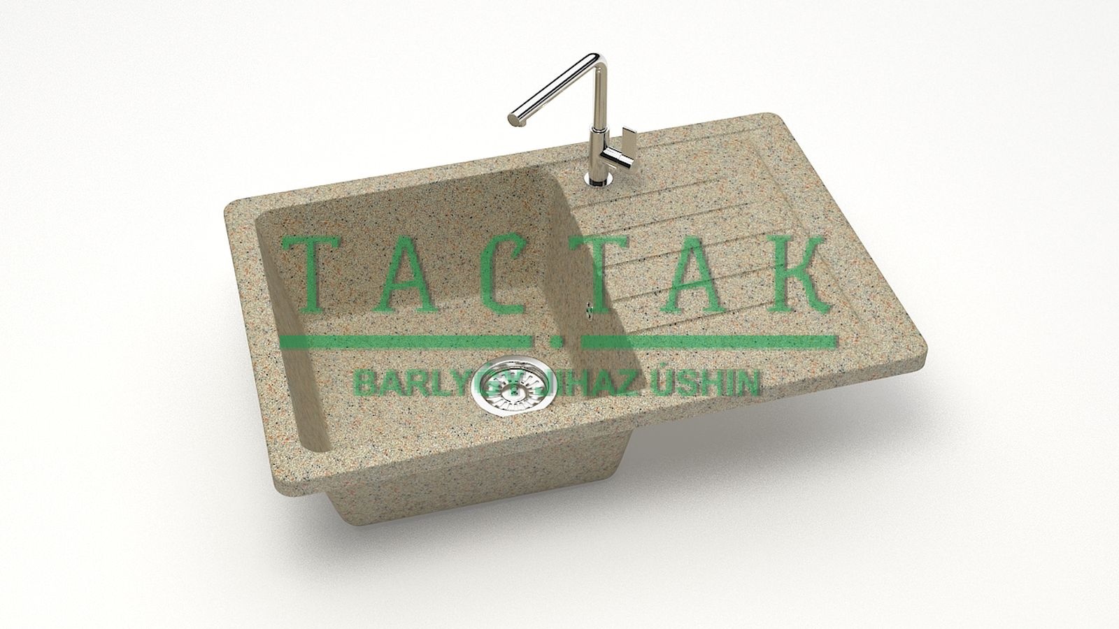 Мойка мат. Модель 16/Q5 (песоч). карел. камень ZETT led.