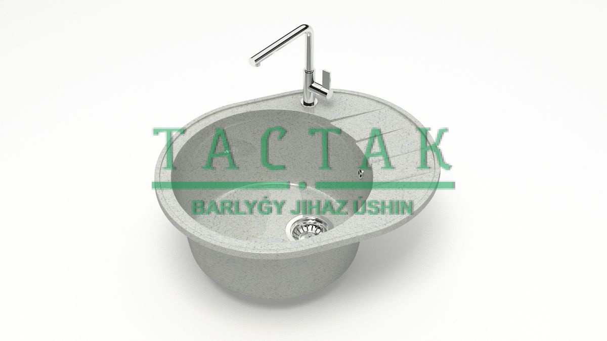 Мойка глян. из икс.камня Z28Q10 (свет.серый)