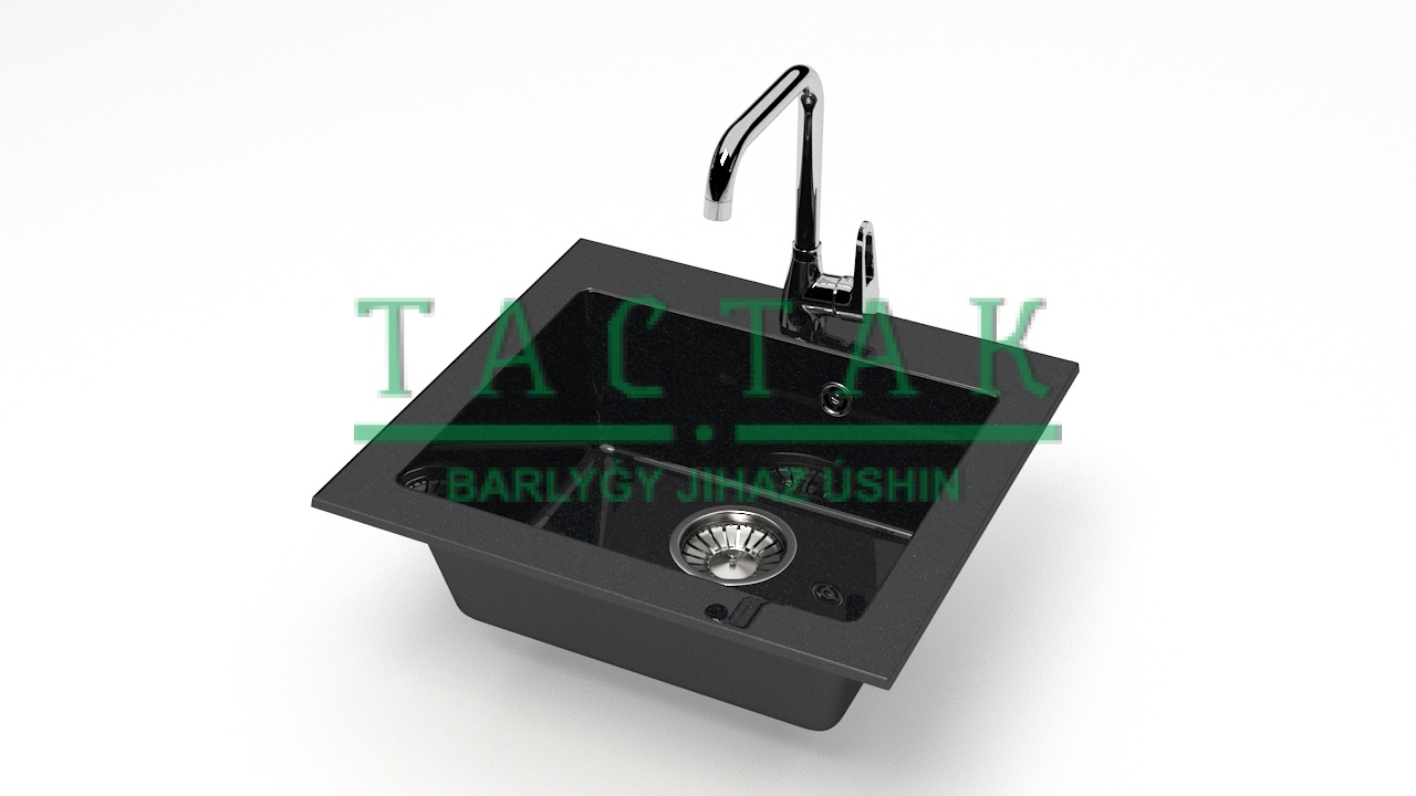 Мойка глян. из икс.камня Z35Q4 (черный)