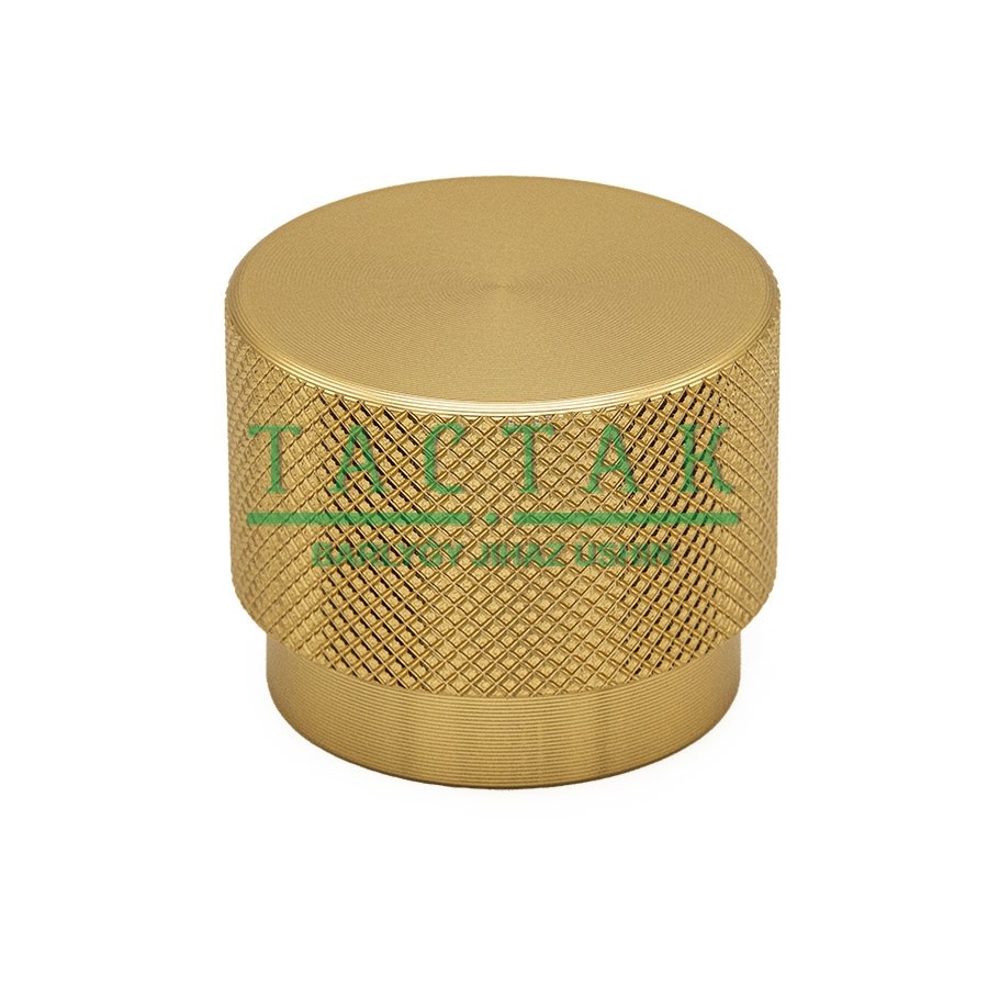 Ручка кнопка GRAF BIG , 0486038L291, брашированная латунь.D38 мм, Viefe