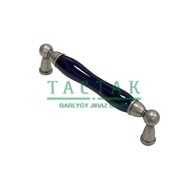 1075Ручка 128мм 80 Серебро-кобальт