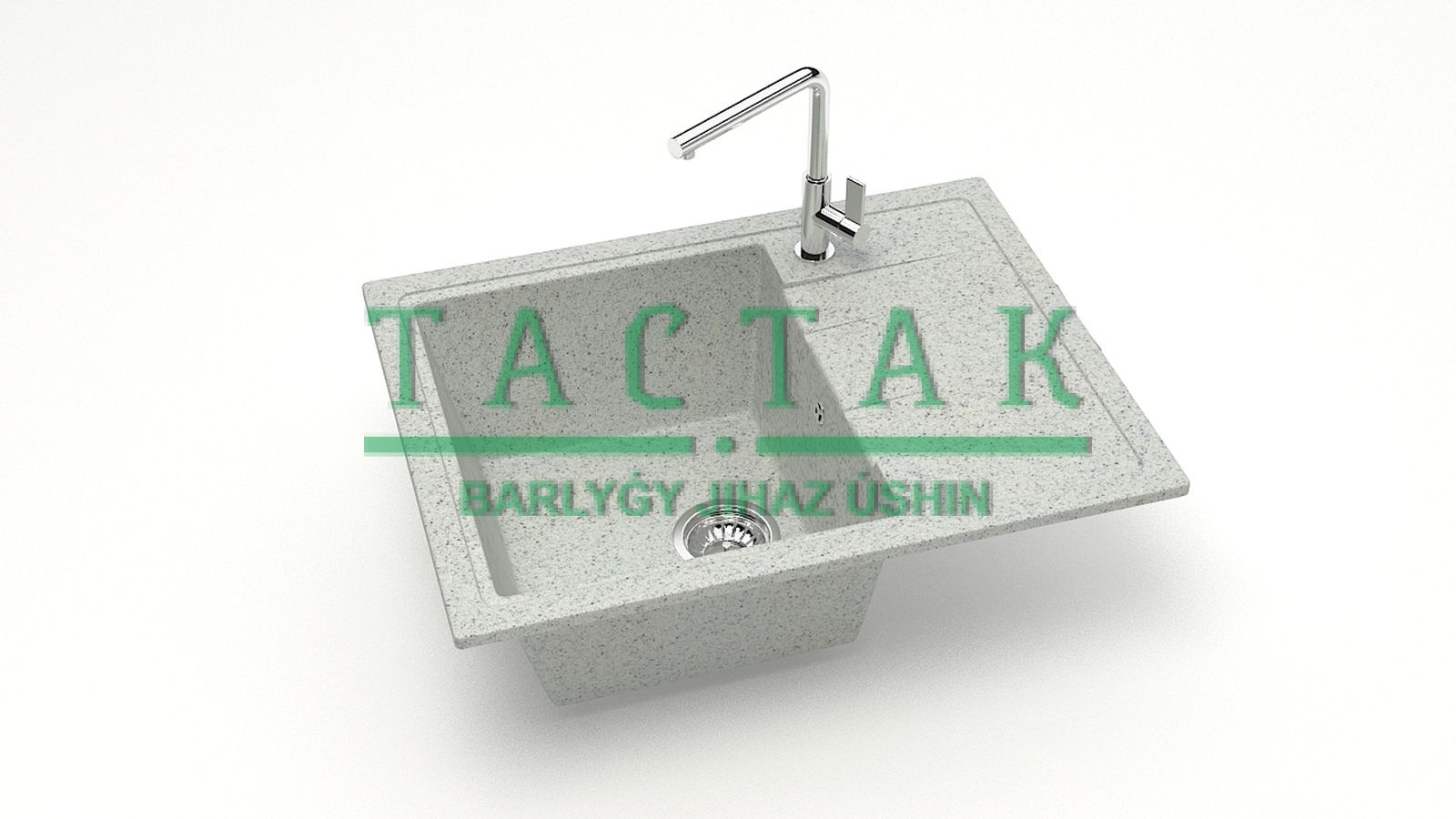 Мойка мат. Модель 150/Q10 (светл.сер). карел. камень ZETT lad.