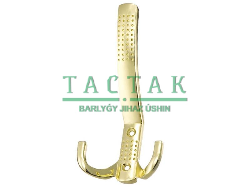 Крючок трёхрожковый 2343А перфорация, золото (30шт.)