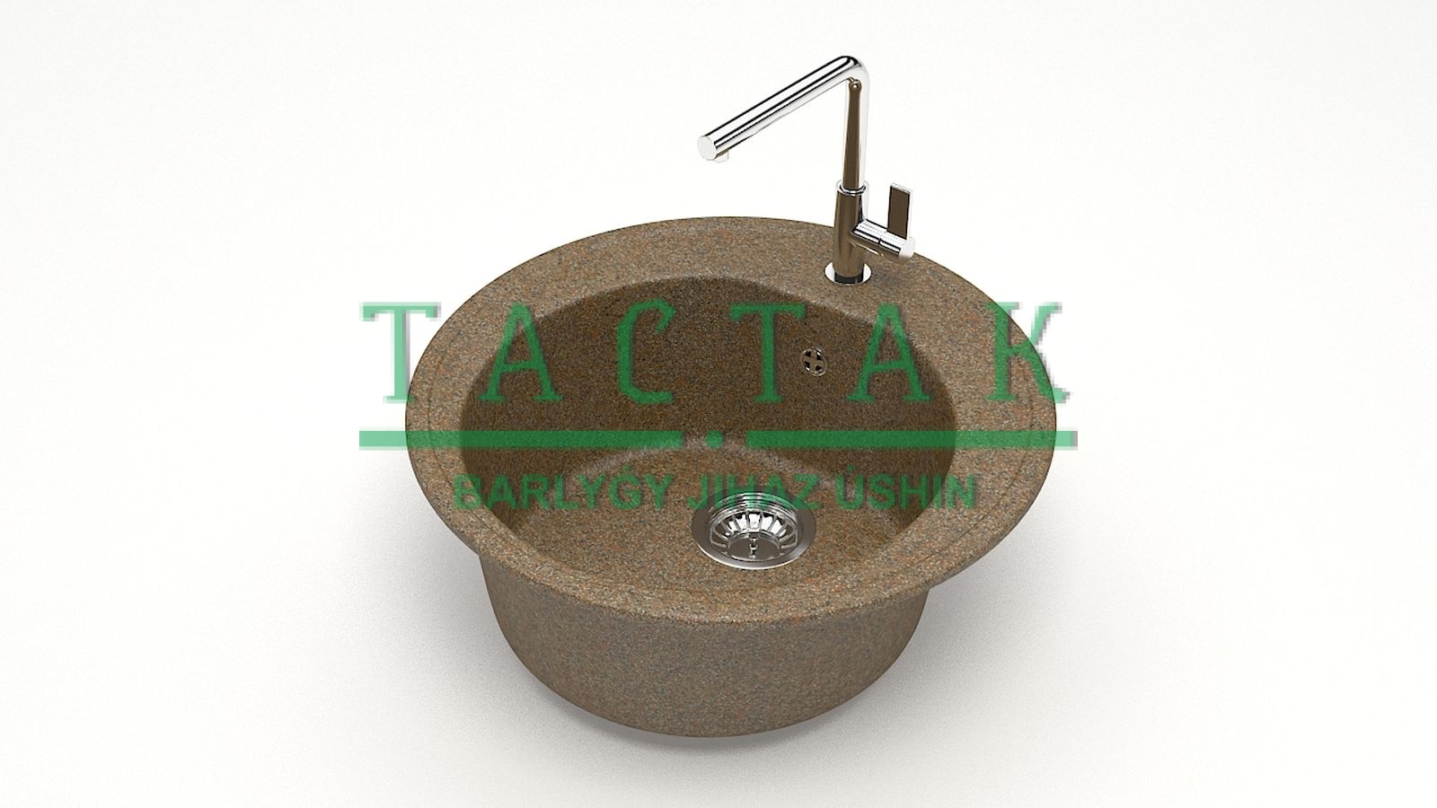 Мойка мат. Модель 3/Q9 (терракот). карел. камень ZETT led.